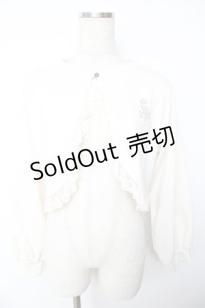 画像: m petit by misako / MSKバラBフリルボレロ S 中白 Y-25-11-24-034-LO-TO-SZ-ZY