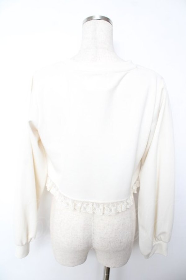 画像2: m petit by misako / MSKバラBフリルボレロ S 中白 Y-25-11-24-034-LO-TO-SZ-ZY (2)