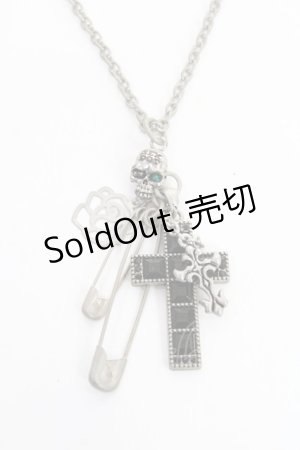 画像: SEX POT ReVeNGe / 十字×安ピンネックレス  シルバー Y-25-11-26-001-SP-AC-SZ-ZY