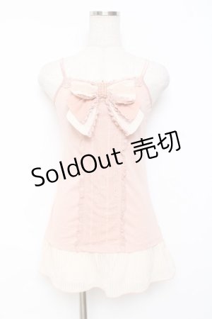 画像: axes femme / /レースリボンキャミソール M 淡ピンク Y-25-11-26-027-AX-TO-SZ-ZY