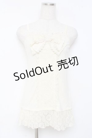 画像: axes femme / /レースリボンキャミソール M 生成り Y-25-11-26-028-AX-TO-SZ-ZY