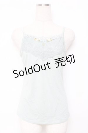 画像: axes femme / バラ×ビジューキャミ M ミント Y-25-11-26-031-AX-TO-SZ-ZY