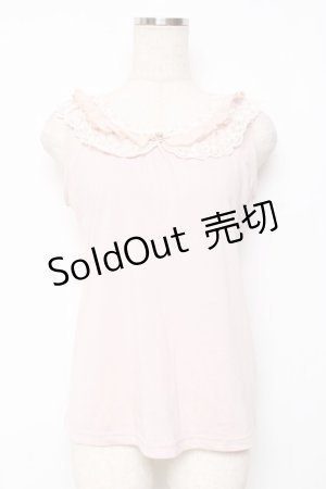 画像: axes femme / エレガント襟タンク M 淡ピンク Y-25-11-26-032-AX-TO-SZ-ZY