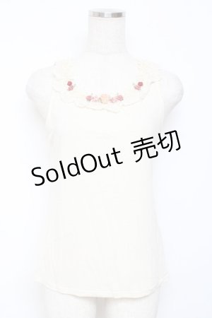 画像: axes femme / ガーデンフリルレースタンク M 生成り Y-25-11-26-033-AX-TO-SZ-ZY