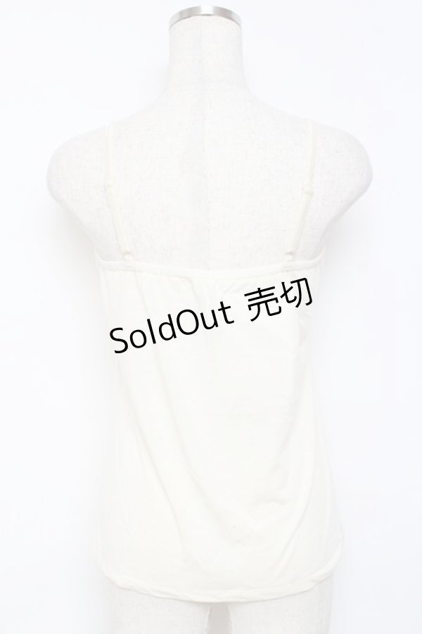 画像2: axes femme / レース×ビジューキャミ M 生成り Y-25-11-26-039-AX-TO-SZ-ZI (2)