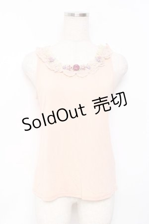 画像: axes femme / ガーデンフリルレースタンク M 淡ピンク Y-25-11-26-041-AX-TO-SZ-ZY