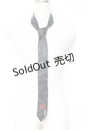 画像: Sixh / DIABOLIK LOVERSコラボネクタイ  黒 Y-25-11-26-007-HN-ZA-SZ-ZY