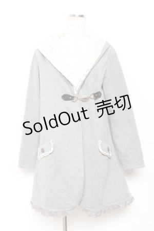 画像: axes femme / ビットフードレースアカーディガン M グレー Y-25-11-26-056-AX-TO-SZ-ZY