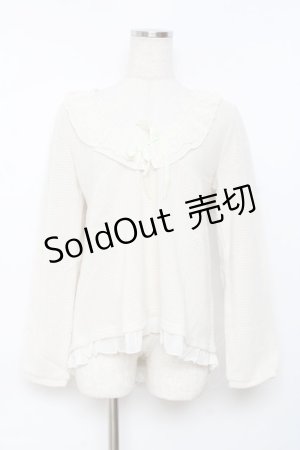 画像: axes femme / ニットソーVネックプルオーバー M キナリ Y-25-11-26-058-AX-TO-SZ-ZY