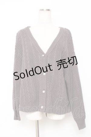 画像: axes femme / バックリボンニットカーデ  グレー Y-25-11-26-065-AX-TO-SZ-ZI