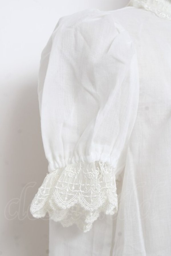 画像4: Moi-meme-Moitie / クロスアーチハイネック半袖ブラウス 2 ホワイト Y-25-11-26-068-MO-TO-SZ-ZY (4)