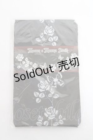 画像: MorunxMuunaStoik / 「Rose thorn」オーバーニーソックス  黒 Y-25-11-26-010-EL-ZA-SZ-ZY