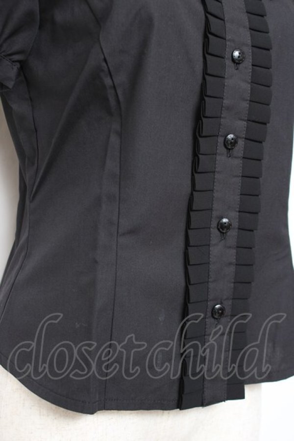 画像5: Moi-meme-Moitie / プリーツ半袖ブラウス 2 ブラック Y-25-11-26-070-MO-BL-SZ-ZY (5)