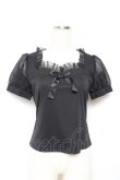画像1: Moi-meme-Moitie / フリルリボンカットソー 2 ブラック Y-25-11-26-072-MO-TO-SZ-ZY (1)