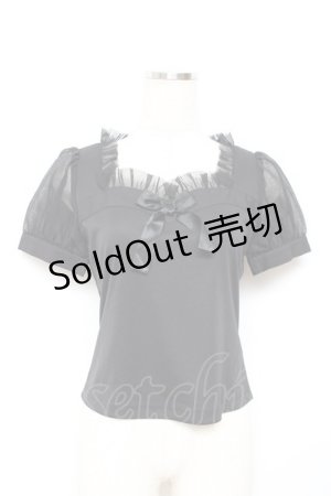 画像: Moi-meme-Moitie / フリルリボンカットソー 2 ブラック Y-25-11-26-072-MO-TO-SZ-ZY