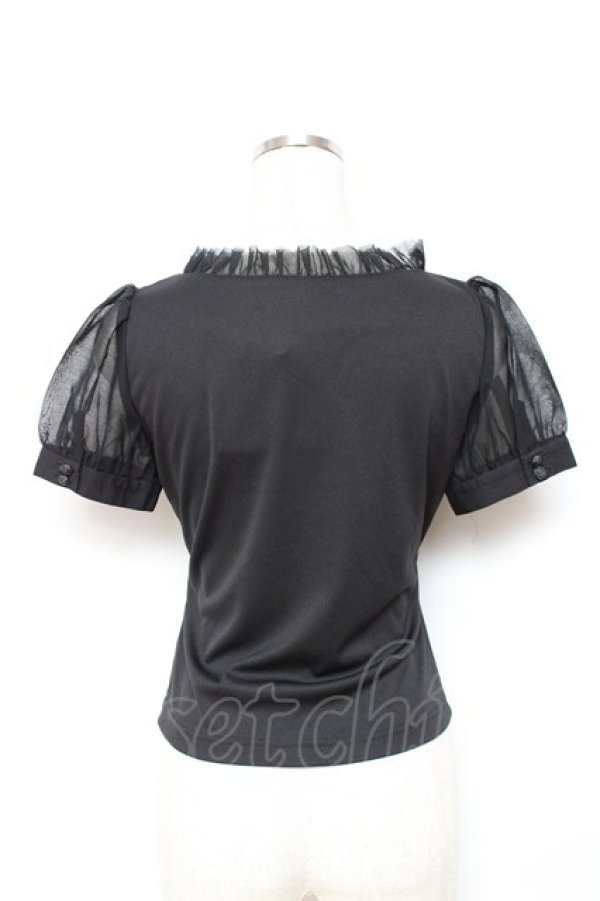 画像3: Moi-meme-Moitie / フリルリボンカットソー 2 ブラック Y-25-11-26-072-MO-TO-SZ-ZY (3)