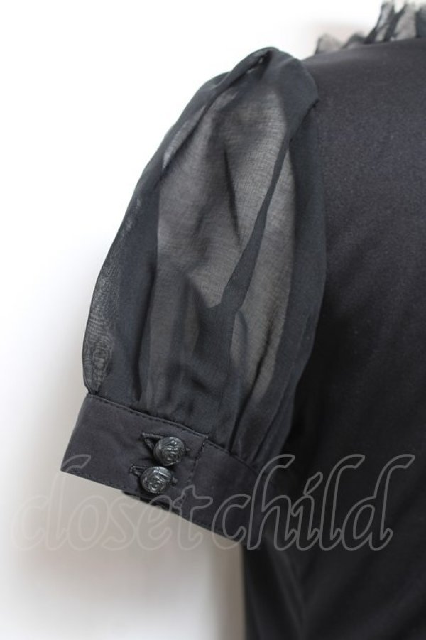 画像4: Moi-meme-Moitie / フリルリボンカットソー 2 ブラック Y-25-11-26-072-MO-TO-SZ-ZY (4)