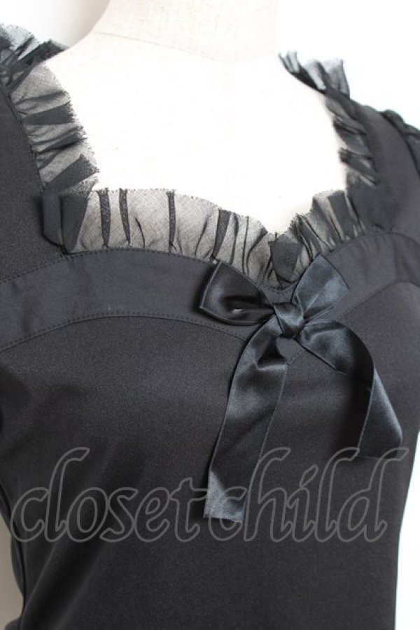 画像5: Moi-meme-Moitie / フリルリボンカットソー 2 ブラック Y-25-11-26-072-MO-TO-SZ-ZY (5)