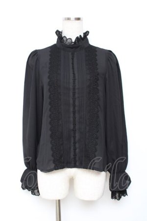 画像: Moi-meme-Moitie / クロスアーチピンタックブラウス 2 ブラック Y-25-11-26-073-MO-BL-SZ-ZY