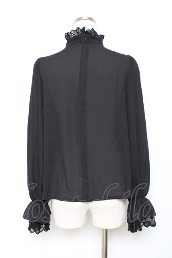 Moi-meme-Moitie / クロスアーチピンタックブラウス 2 ブラック Y-25