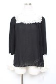 画像1: Moi-meme-Moitie / ハイネックレースブラウス M ブラック×ホワイト Y-25-11-26-075-MO-BL-SZ-ZY (1)