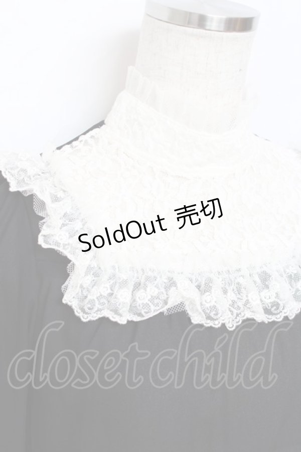 画像5: Moi-meme-Moitie / ハイネックレースブラウス M ブラック×ホワイト Y-25-11-26-075-MO-BL-SZ-ZY (5)