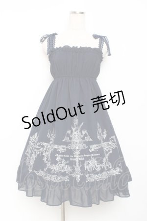 画像: Moi-meme-Moitie / オーナメントテーブルプリントジャンパースカート 2 ネイビー Y-25-11-26-076-MO-OP-SZ-ZY