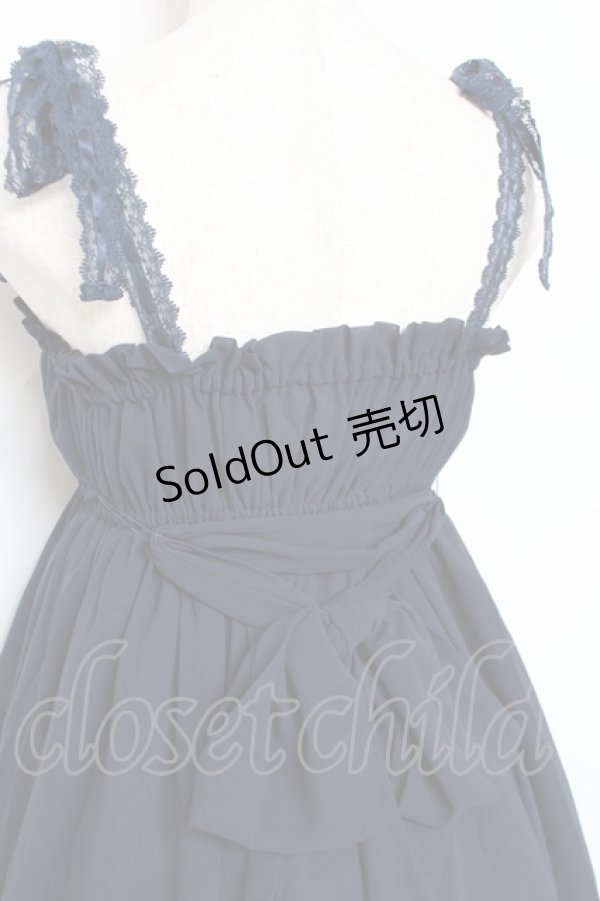 画像4: Moi-meme-Moitie / オーナメントテーブルプリントジャンパースカート 2 ネイビー Y-25-11-26-076-MO-OP-SZ-ZY (4)