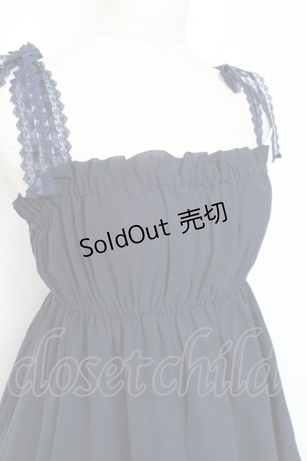 画像5: Moi-meme-Moitie / オーナメントテーブルプリントジャンパースカート 2 ネイビー Y-25-11-26-076-MO-OP-SZ-ZY (5)