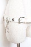 画像4: SEX POT ReVeNGe / チェーン付きスカルリングベルト  白 Y-25-11-26-011-SP-ZA-SZ-ZY (4)