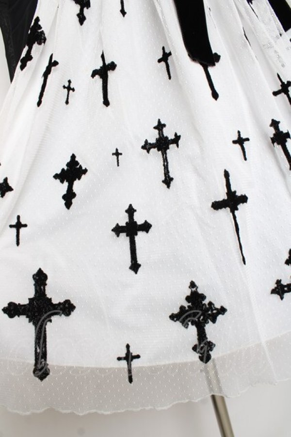 画像7: Moi-meme-Moitie / 十字架プリントワンピース 2 ブラックy×ホワイト Y-25-11-26-079-MO-OP-SZ-ZY (7)