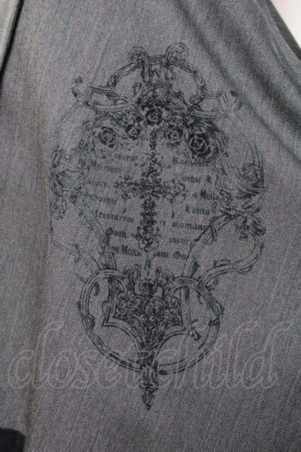 画像6: Moi-meme-Moitie / 十字架フレームプリントコート 2 ブラック Y-25-11-26-080-MO-CO-SZ-ZY (6)