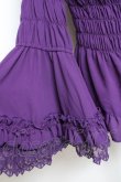 画像4: ATELIER PIERROT / Shirring princess sleeve blouse  パープル Y-25-11-26-082-EL-BL-SZ-ZY (4)