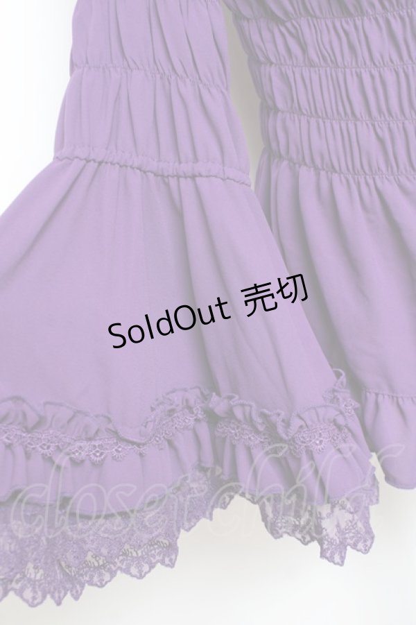 画像4: ATELIER PIERROT / Shirring princess sleeve blouse  パープル Y-25-11-26-082-EL-BL-SZ-ZY (4)