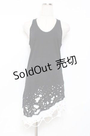 画像: CIVARIZE / "Bane"Damage tank top 44 黒×白 Y-25-11-26-084-GO-TS-SZ-ZY