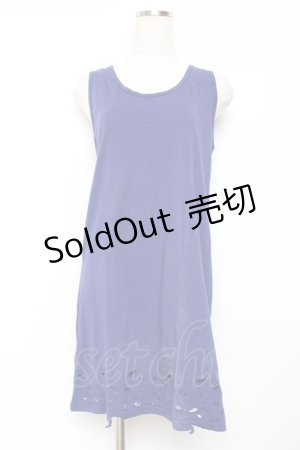 画像: ALGONQUINS / 裾ダメージタンクトップ F 紺 Y-25-11-26-086-AL-TO-SZ-ZY