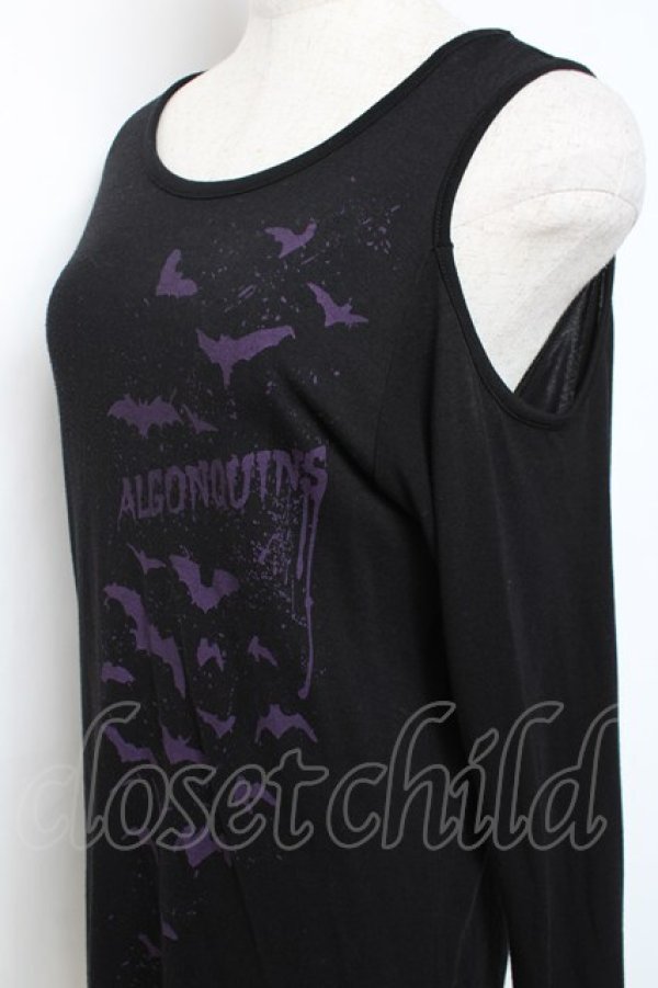 画像3: ALGONQUINS / 蝙蝠&ロゴカットソー 1 黒 Y-25-11-26-090-AL-TO-SZ-ZI (3)