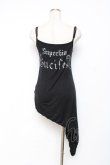画像2: NAOTO SEVEN / プリントアシンメトリーキャミソール  黒 Y-25-11-26-091-HN-TO-SZ-ZY (2)
