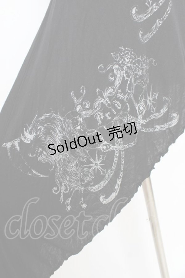 画像4: NAOTO SEVEN / プリントアシンメトリーキャミソール  黒 Y-25-11-26-091-HN-TO-SZ-ZY (4)