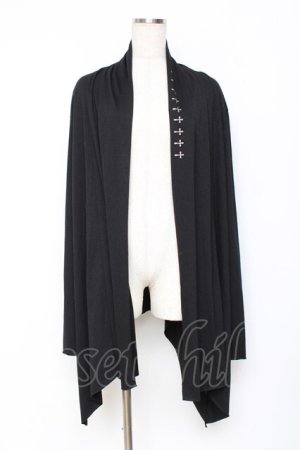 画像: h.NAOTO / プリントカーデ  黒 Y-25-11-26-098-HN-TO-SZ-ZY