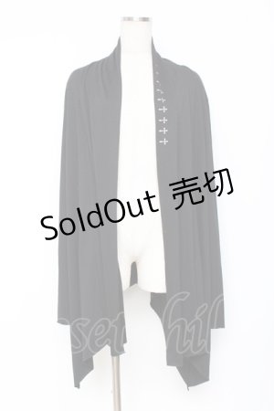 画像: h.NAOTO / プリントカーデ  黒 Y-25-11-26-098-HN-TO-SZ-ZY