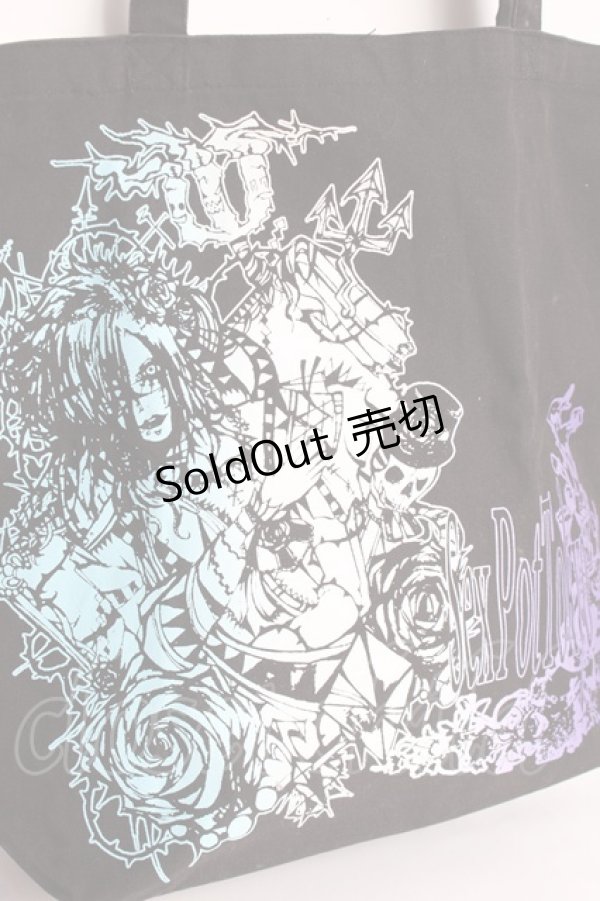 画像4: SEXPOT TOKYO / プリントトートバッグ  黒 Y-25-11-26-013-PU-BG-SZ-ZT0214Y (4)