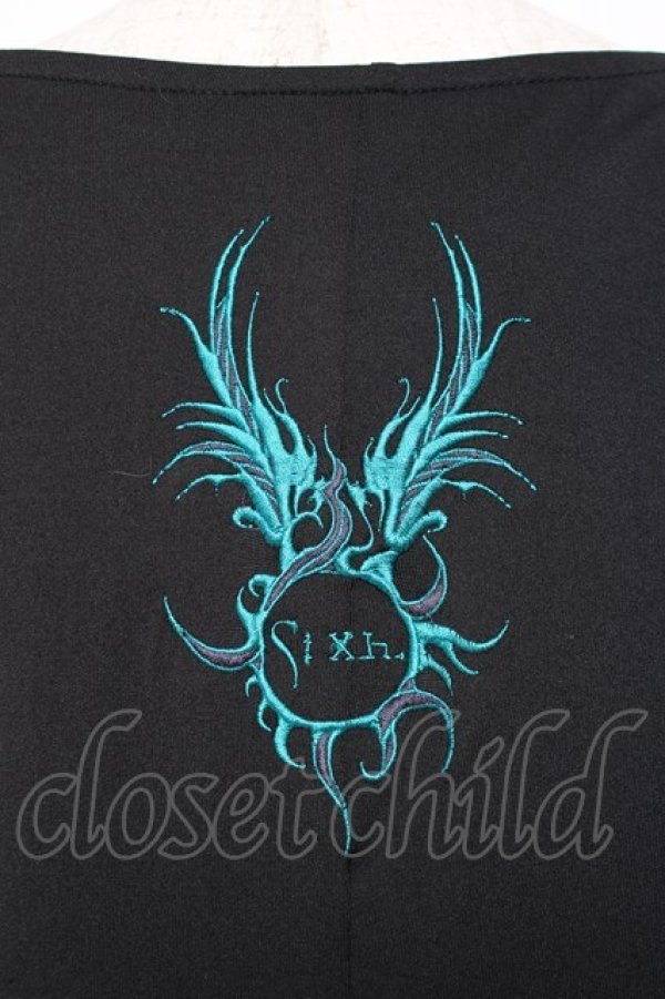 画像3: Sixh / 刺繍入りロングカーデ  黒 Y-25-11-26-099-HN-TO-SZ-ZY (3)