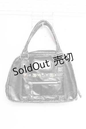 画像: SEX POT ReVeNGe / スカルスタッズクロコハンドバッグ  黒 Y-25-11-26-014-SP-ZA-SZ-ZY