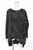 画像1: SEX POT ReVeNGe / SHOULDER LONG SLEEVE CUTSEW M 黒 Y-25-11-26-102-SP-TO-SZ-ZY (1)