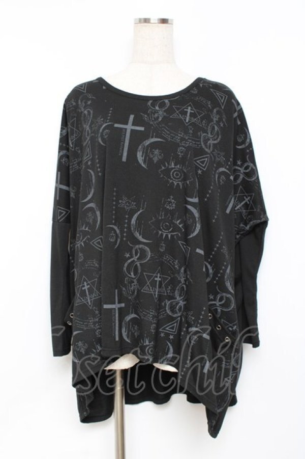 画像1: SEX POT ReVeNGe / SHOULDER LONG SLEEVE CUTSEW M 黒 Y-25-11-26-102-SP-TO-SZ-ZY (1)