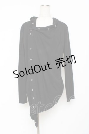 画像: SEX POT ReVeNGe / マルカンドレープカーディガン  黒 Y-25-11-26-107-SP-TO-SZ-ZY