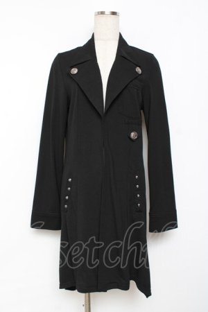 画像: SEX POT ReVeNGe / 襟付きロングカーディガン M 黒 Y-25-11-26-109-SP-TO-SZ-ZY