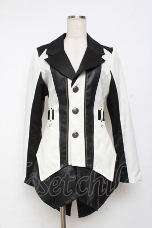 画像: SEX POT ReVeNGe / INNOCENCEレイヤードジャケット M 白×黒 Y-25-11-26-111-SP-JA-SZ-ZY