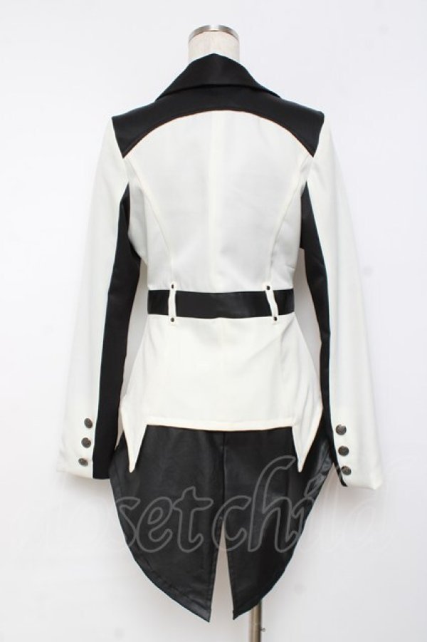 SEX POT ReVeNGe / INNOCENCEレイヤードジャケット M 白×黒 Y-25-11-26